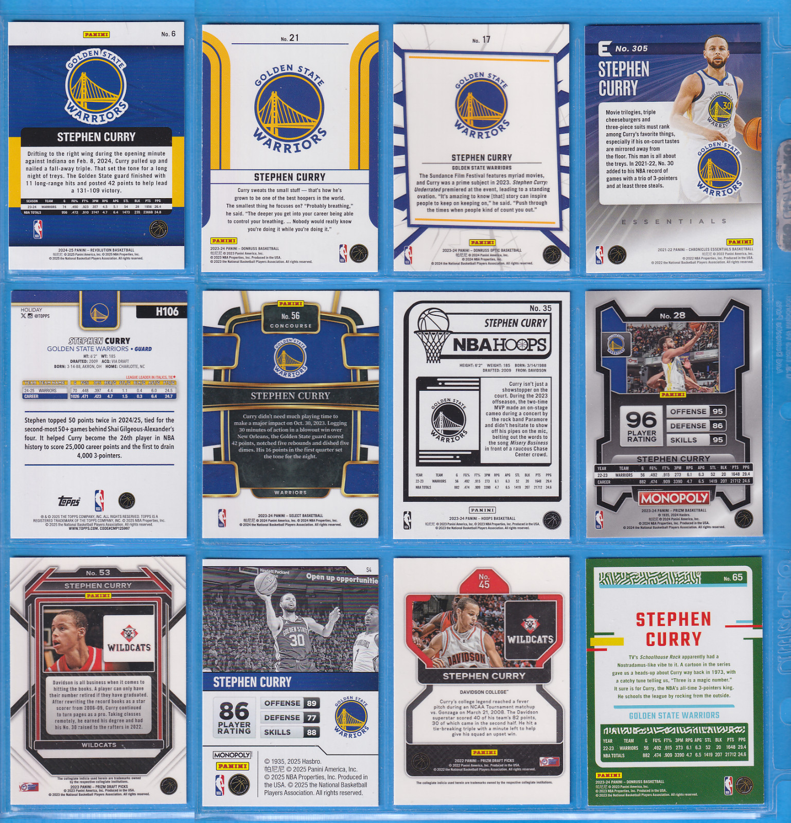 Stephen Curry Lot (12 cards) Pink Essentials My House+, Golden State Warriors thumbnail 2