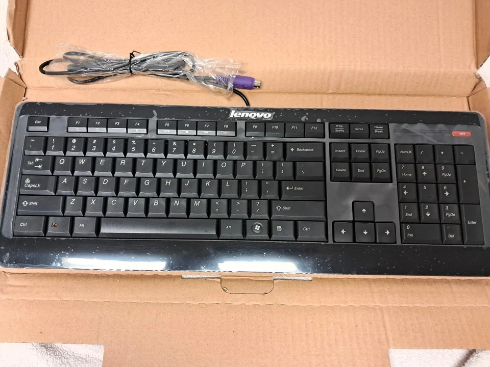 Lenovo LXH-JME2207P PS/2 Computer Desktop Keyboard Black - Wired New - Image 2 of 4