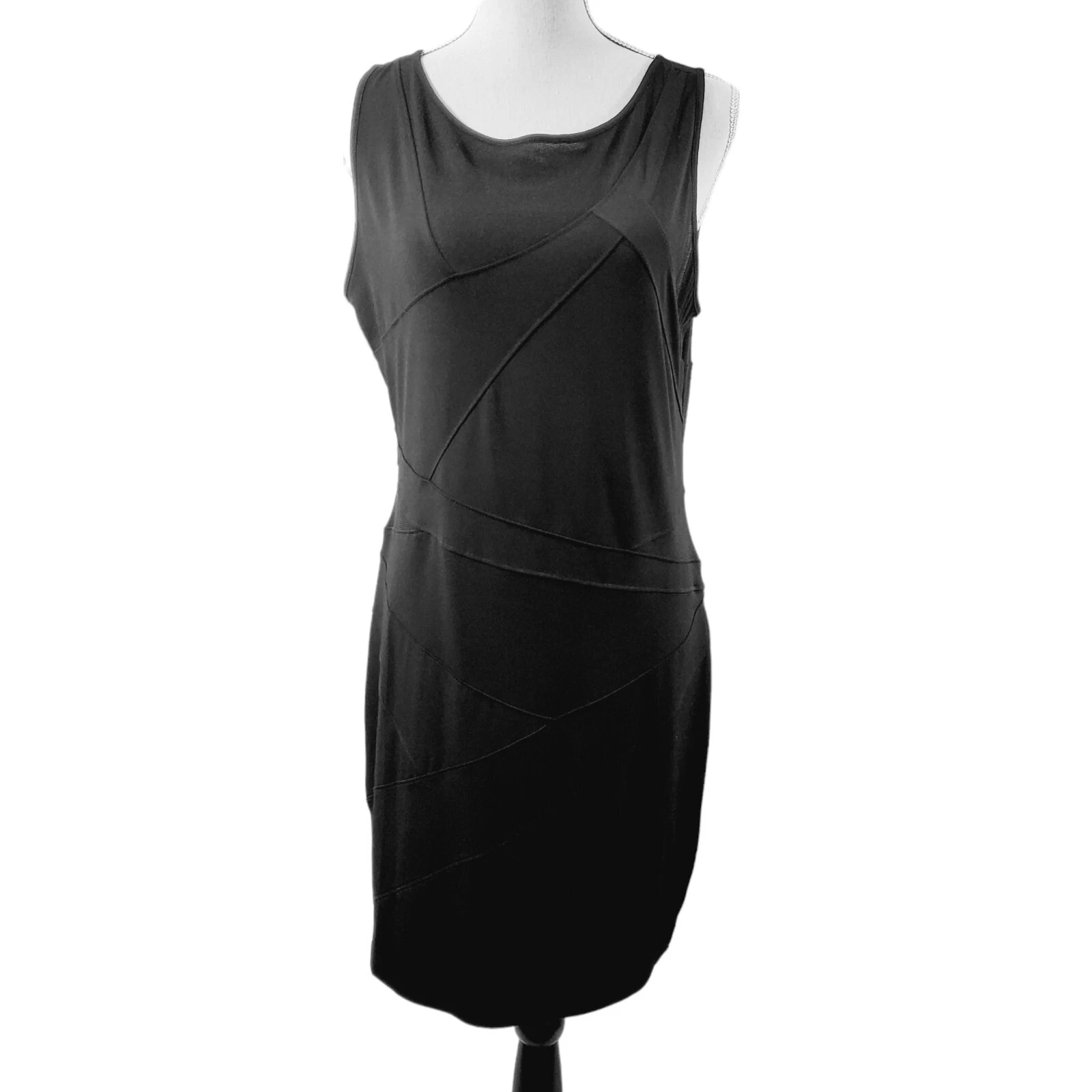 Abito senza maniche Michael Michael Kors donna in jersey nero lavorato a maglia taglia large