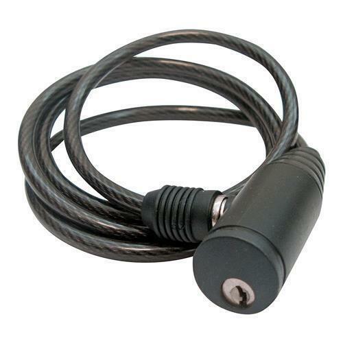 LUCCHETTO CATENA CAVO a MOLLA SPIRALE ANTIFURTO CHIAVE SUPPORTO BICI BICICLETTA