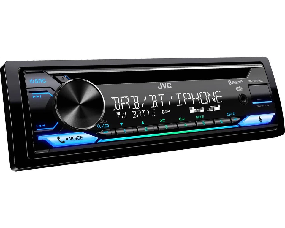 JVC KD-DB922BT Autoradio DAB+ Bluetooth für Peugeot 106 1991-2003 - Bild 3 von 4