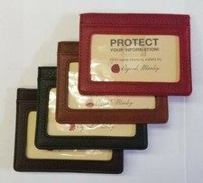 Osgoode Marley Leather RFID Blocking ID Card Stack Flat Credit Card Holder 1227