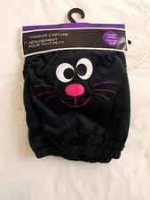 New Toddler 12 - 36 Month Halloween Costume Smiling Black Cat 1 pc Lined Hooded