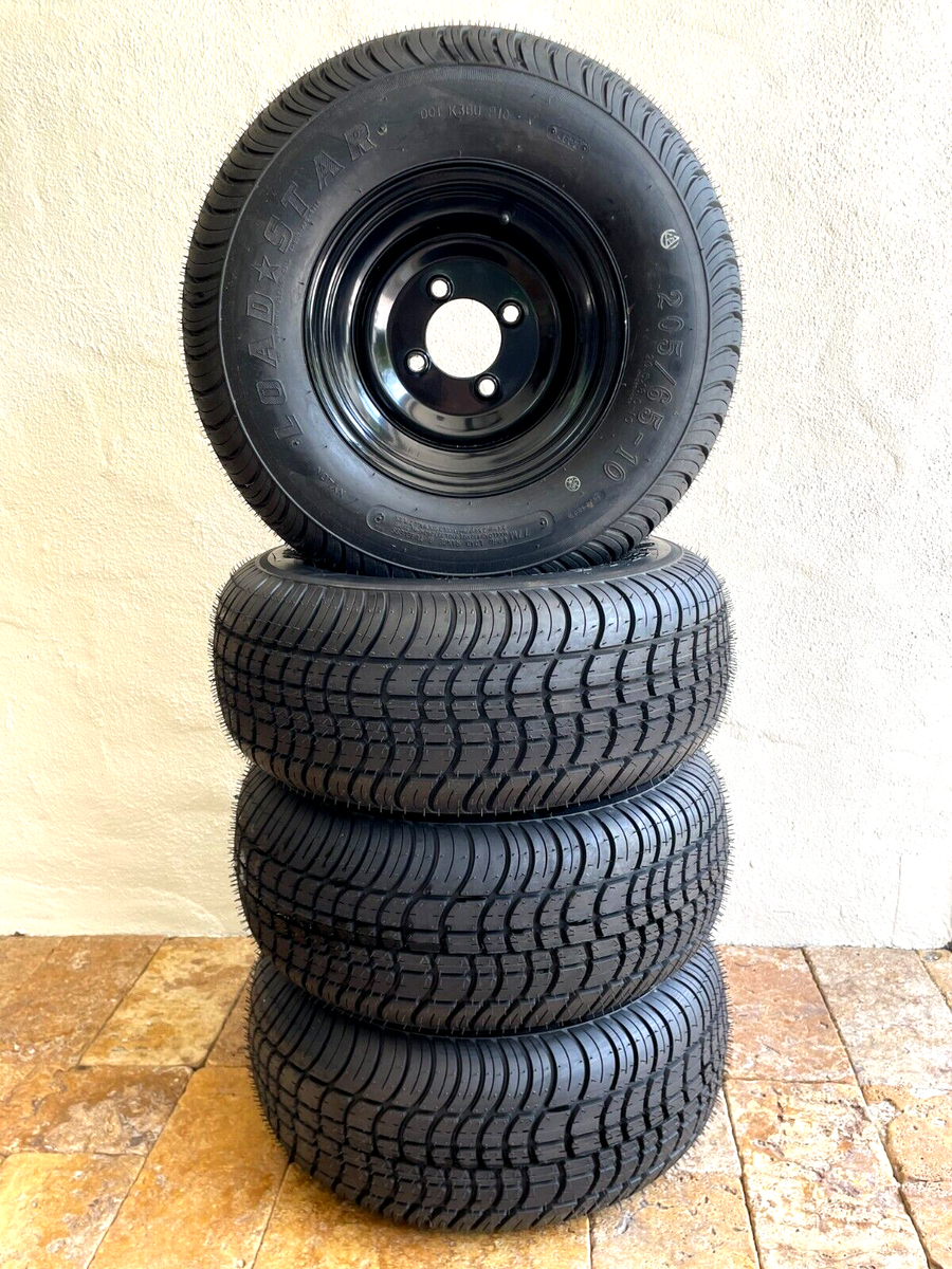 Loadstar 205/65-10 Golf Cart Tires & Wheels | Set of 4 | Yamaha