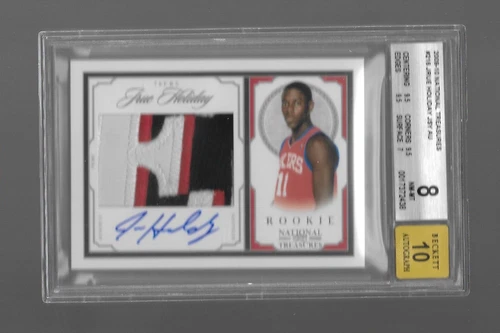 2009-10 Panini National Treasures  Jrue Holiday  Rookie Patch Auto  #7/99