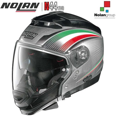 Motorcycle Helmet Full Crossover Scooter/Jet Nolan n44 EVO Italy N-Com 015  Chrome | eBay