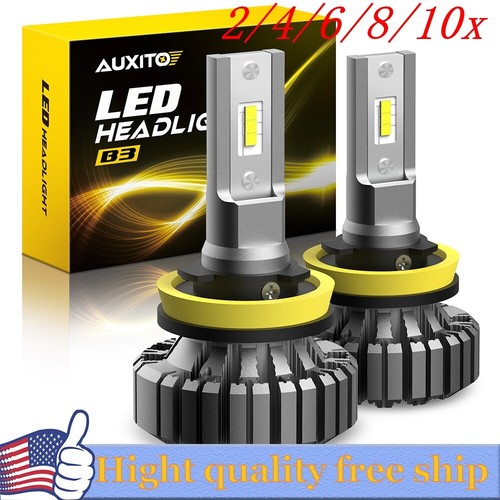 2/4X AUXITO H11 LED Headlight Kit Low Beam Bulb Super Bright White Error Free BS