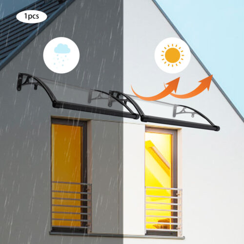 Rain Cover Awning Front Door Canopy Door Window Awning Wall Mounted 82*62*15cm