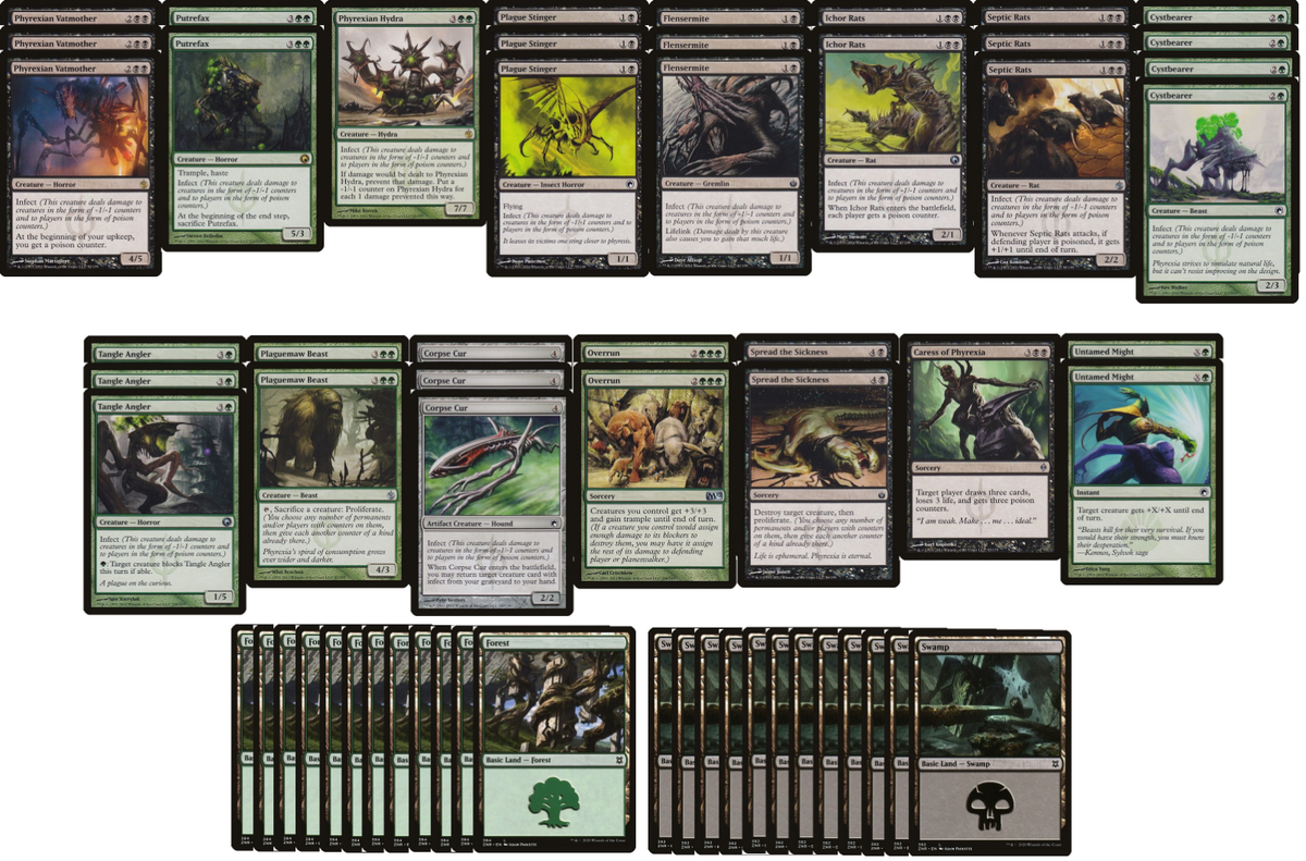 MTG デッキ　黒緑 Black Green Infect Deck - 60 Card - MTG Magic the Gathering