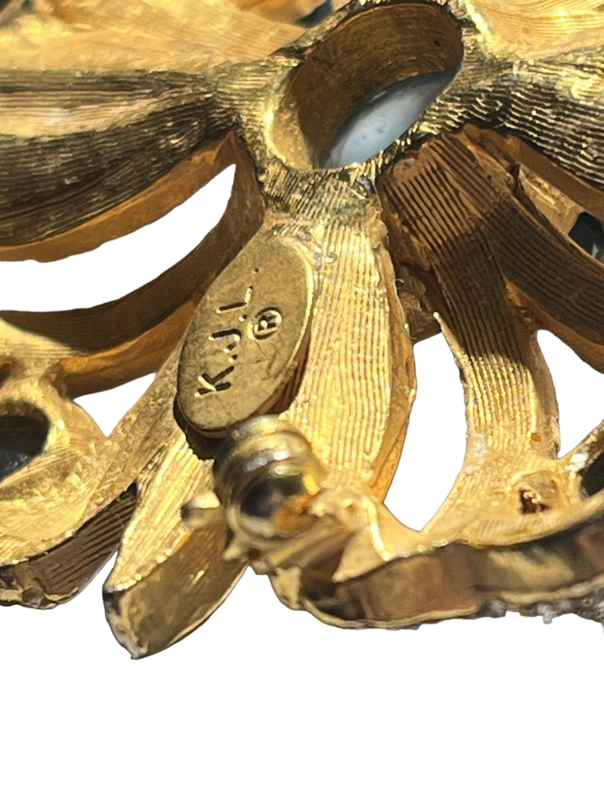 Kenneth Jay Lane KJL Blue & Rhinestone Vintage Sq… - image 13