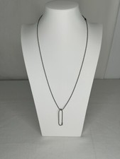 Genuine Stainless Steel Military 5 1/2" 27" Dog Tag Ball Chain Necklace Pair
