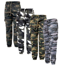 Mens Cargo Combat Camouflage Jogging Bottoms Army Tracksuit Joggers Pants (2200)