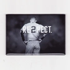 DEREK JETER / RE2PECT 2" x 3" POSTER FRIDGE MAGNET mlb yankees respect ny