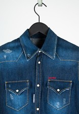 Dsquared2 Denim Casual Button-Down Shirts for Men for sale | eBay