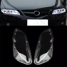 2PCS Front Headlight Lens Cover LampShade L&R ADP10786301S Pour Mazda 6 03-08