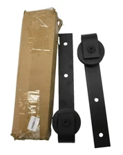 Lot of 2 Farmhouse Roller Track Replacements Matte Black For Sliding Barn Door