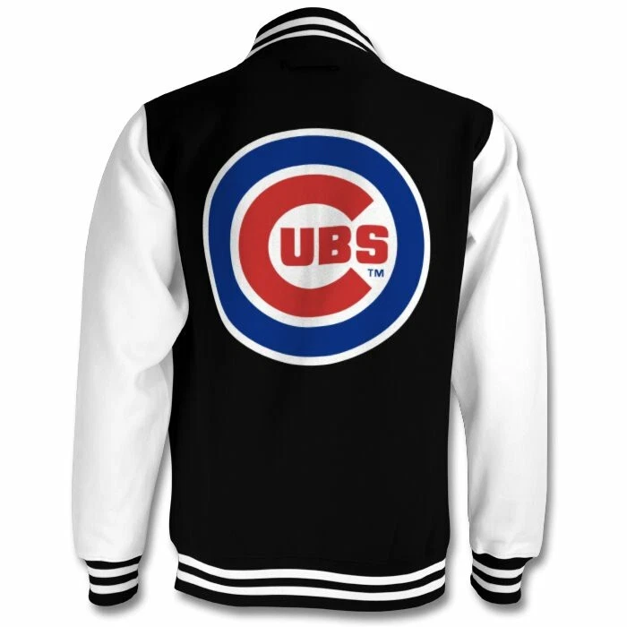Chicago Cubs Mlb baseball Varsity Jacket Im Black UK Xs To 3XL