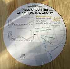 Audio-Technica AT1503III/IV/IIIa  ATP-12T Tonearm Alignment Stylus Protractor