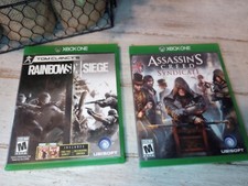 Xbox one Game Bundle Assassin's Creed Syndicate Tom Clancy RainbowSix Siege euc