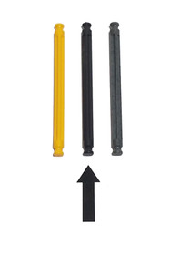 100 NEW K'NEX Dark Gray Rods Rare 3-7/16" (Yellow Size) Standard Parts 86mm KNEX