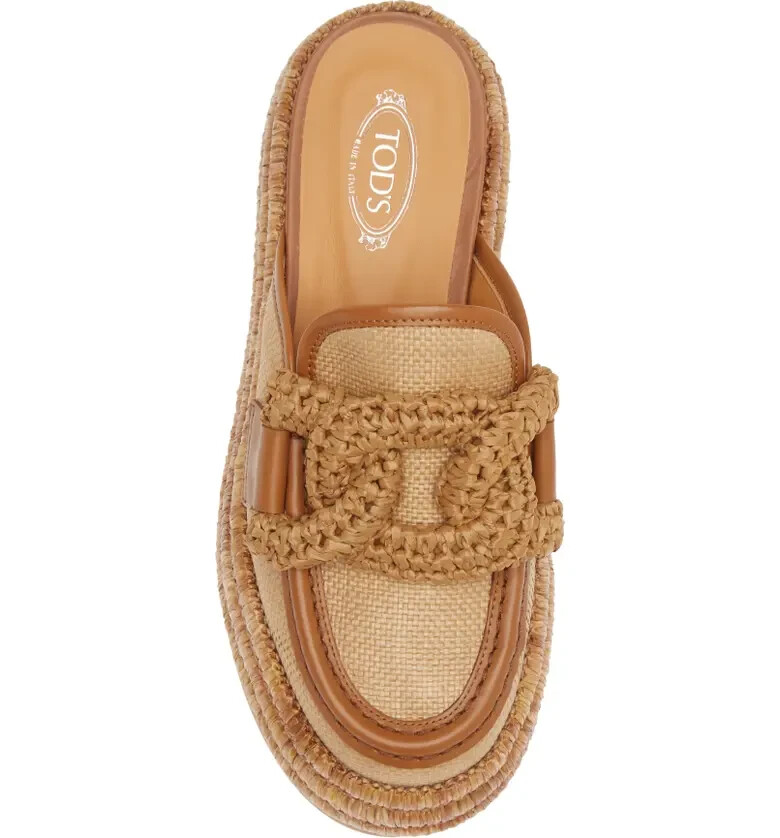 Tod's Kate Raffia Platform Mule | eBay