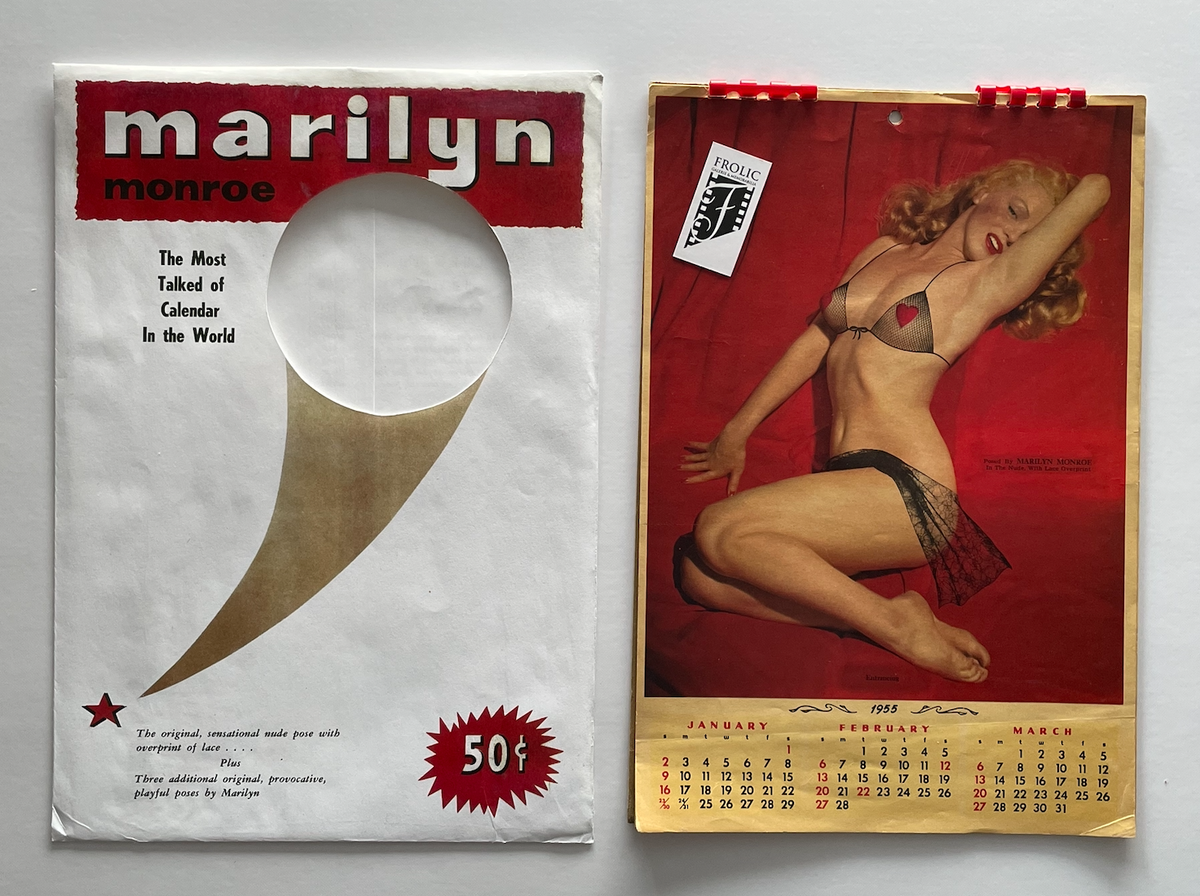 MARILYN MONROE 1955 Original PIN-UP Calendar with Original Sheet