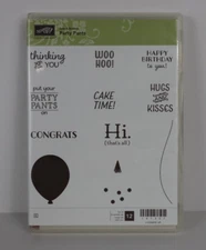 Stampin' Up Sale-A-Bration Stamp Set PARTY PANTS Celebrations RUBBER UNMOUNTED
