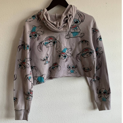 Disney Lilo \u0026 Stitch Cropped Hoodie 