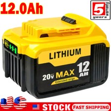 12.OAh For DeWalt 20V 20 Volt Max 12.0AH Lithium Battery DCB205-2 DCB200 DCB206