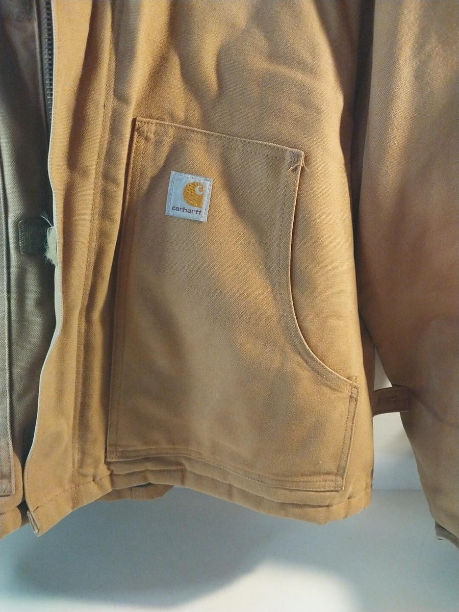 Vintage Carhartt Jacket Duck Brown XL Quilted Full Zip | eBay