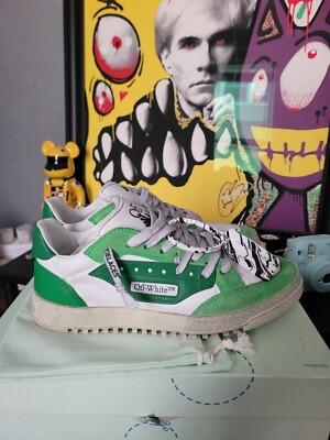 Size 7 (40 euro) - Off-White 5.0 Sneakers Vintage Low White Green