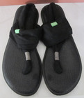 Sanuk Sling Sandals Women's Size 7 Black Yoga Mat Slip On — photo 2