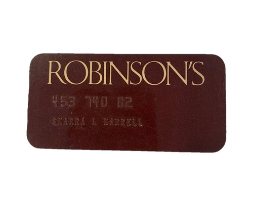 Robinsons Credit Card Expired 1980s Pre Macys & Bloomingdales Department Store