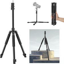 Photography Light Stand, 1.5-6.4Ft/47-195Cm Aluminum Reversible Studio Lighting