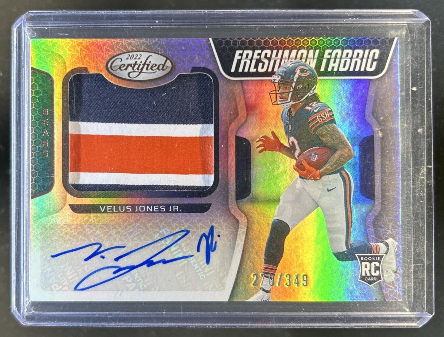 Velus Jones Jr. Panini Certified #231 Signature Jersey-Mirror Bronze