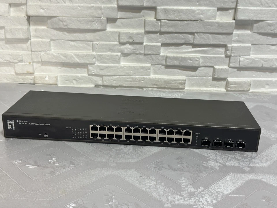 level one ges-2450 24 ge sfp web smart switch Switcher