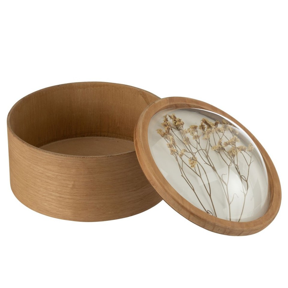 Boîte Déco en Bois "Cereal" 20cm Naturel