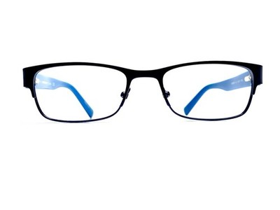 Marchon NYC Youth Blue Metal Rectangular Frame Glasses M-Derek 412 48 17 135