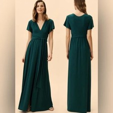 Anthropologie BHLDN Mendoza Dress Emerald Green NWT 6 Bridesmaid Homecoming