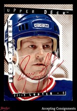 1994-95 Be A Player Autographs #46 Brian Leetch ON CARD AUTO HOF
