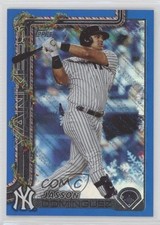 2025 Topps Holiday Blue Metallic Glitter Jasson Dominguez Domínguez #H10 1jk8