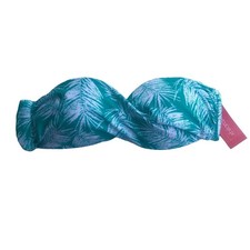 Xhilaration Aqua Bandeau Swim Top New