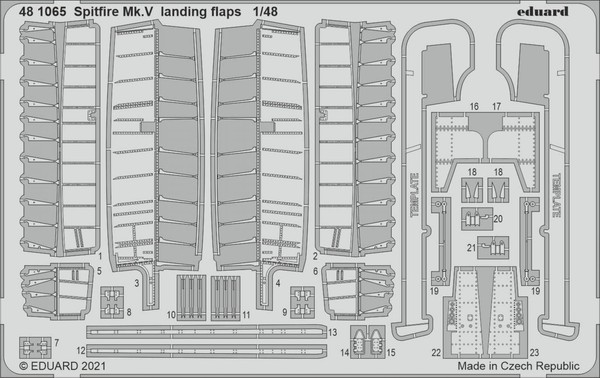 Spitfire Mk. V Landing Flaps - Eduard - / 1:48 - Eduard 481065-image