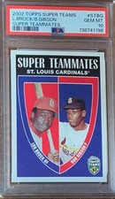 2002 Topps Super Teamates Baseball #STBG Brock Gibson StL Cardinals PSA 10 Pop 1