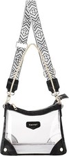 TINYAT Clear Crossbody Bag for Women Transparent Stadium Approved Bag Waterproof