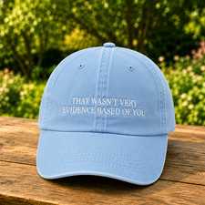 Embroidered Washed Cotton Dad Hat, Embroidered Science Humor Baseball Cap
