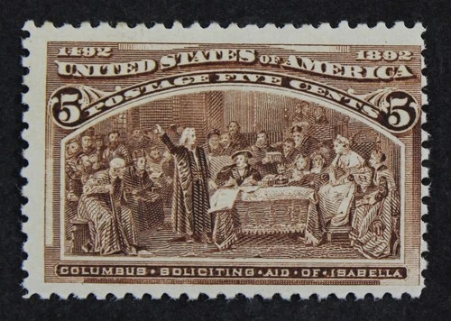 CKStamps: US Stamps Collection Scott#234 5c Columbian Mint LH OG
