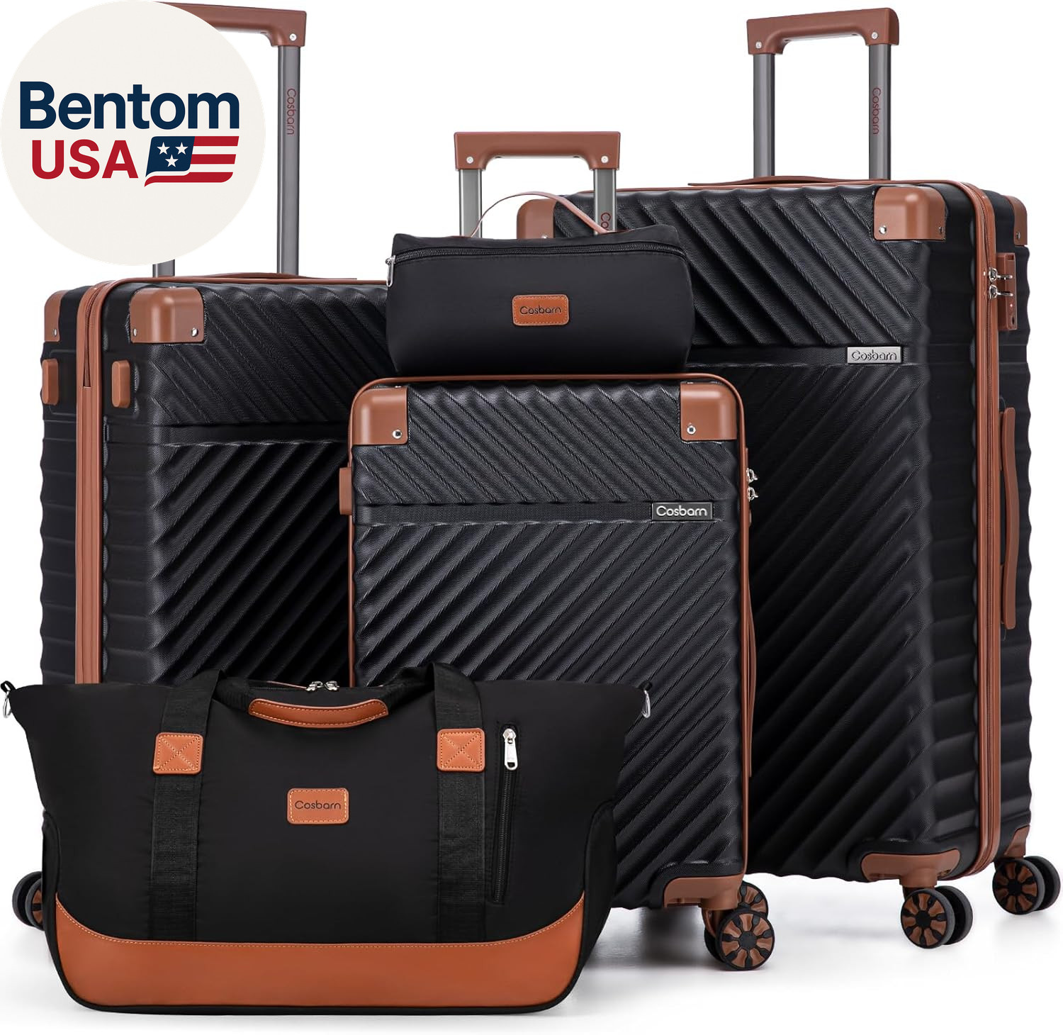 Sets 5 Piece With Tsa Lock Spinner Wheels, Unisex Hard Case 