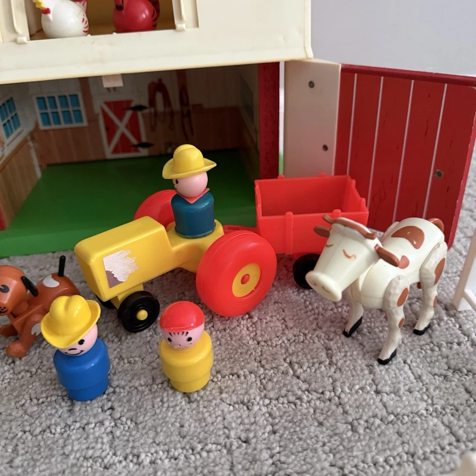 Vintage Fisher-Price Little People Play Family Farm 915 Celeiro e Silo COMPLETO MUITO BOM ESTADO - Imagem 4 de 4