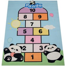 Kinderteppich Spiele Teppich Panda Bauernhof Spielzeug Kinder 2x3m Antirutsch